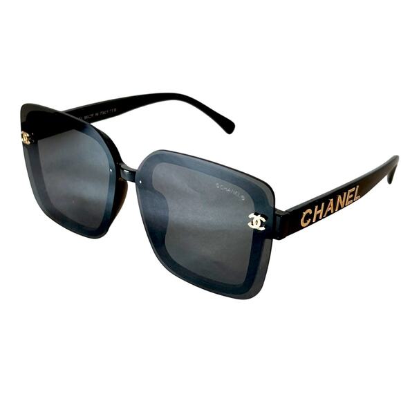 Chanel Sunglasses For Women Oversized Black Frame / Gray Lens Luxury Designer - Picture 5 of 9
